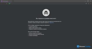 Браузер Atom — Режим инкогнито