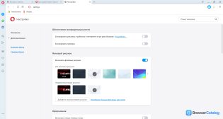Браузер Опера — Настройки браузера