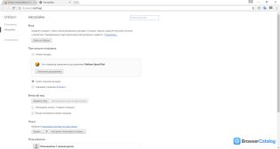 Orbitum — Настройки браузера